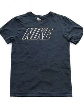 Nike The Nike Tee Athletic Cut Graphic Logo T-Shirt Men’s Large Black Cotton
